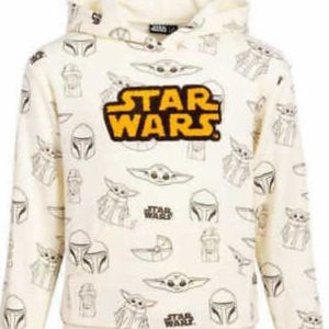 STAR WARS Mandalorian Groogu Youth Hoodies/Pullover Ivory Sz M 10/12